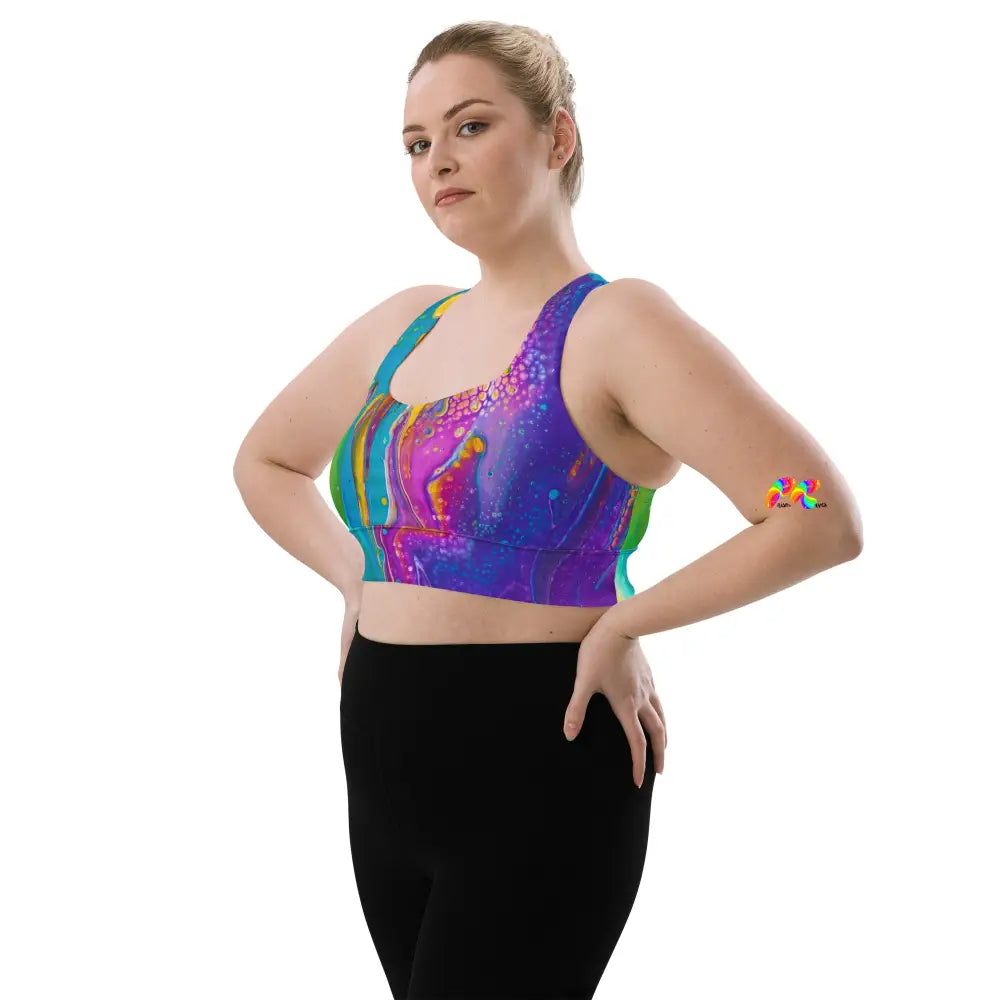 Fluid Palette Festival Longline Sports Bra