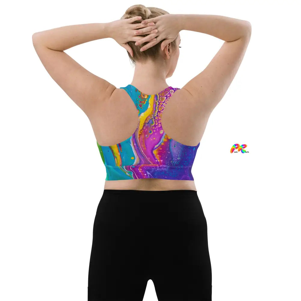 Fluid Palette Festival Longline Sports Bra