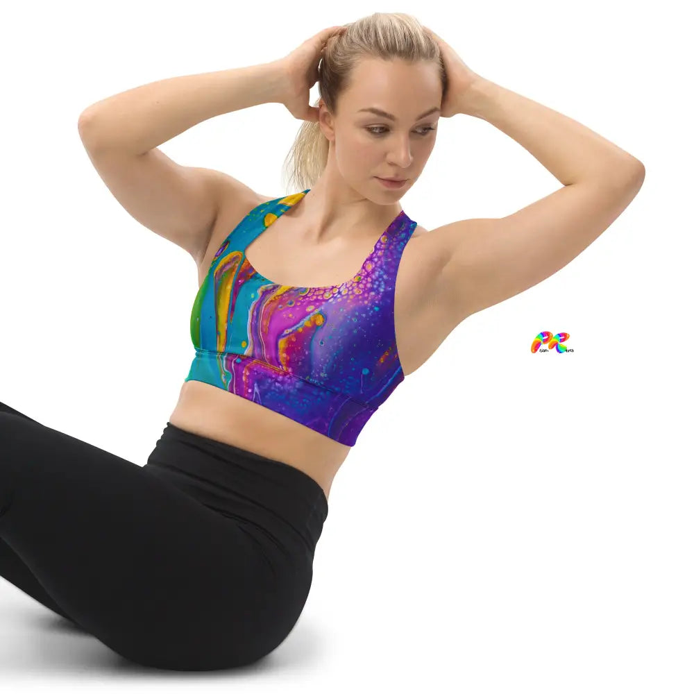 Fluid Palette Festival Longline Sports Bra