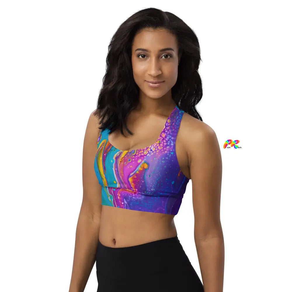 Fluid Palette Festival Longline Sports Bra