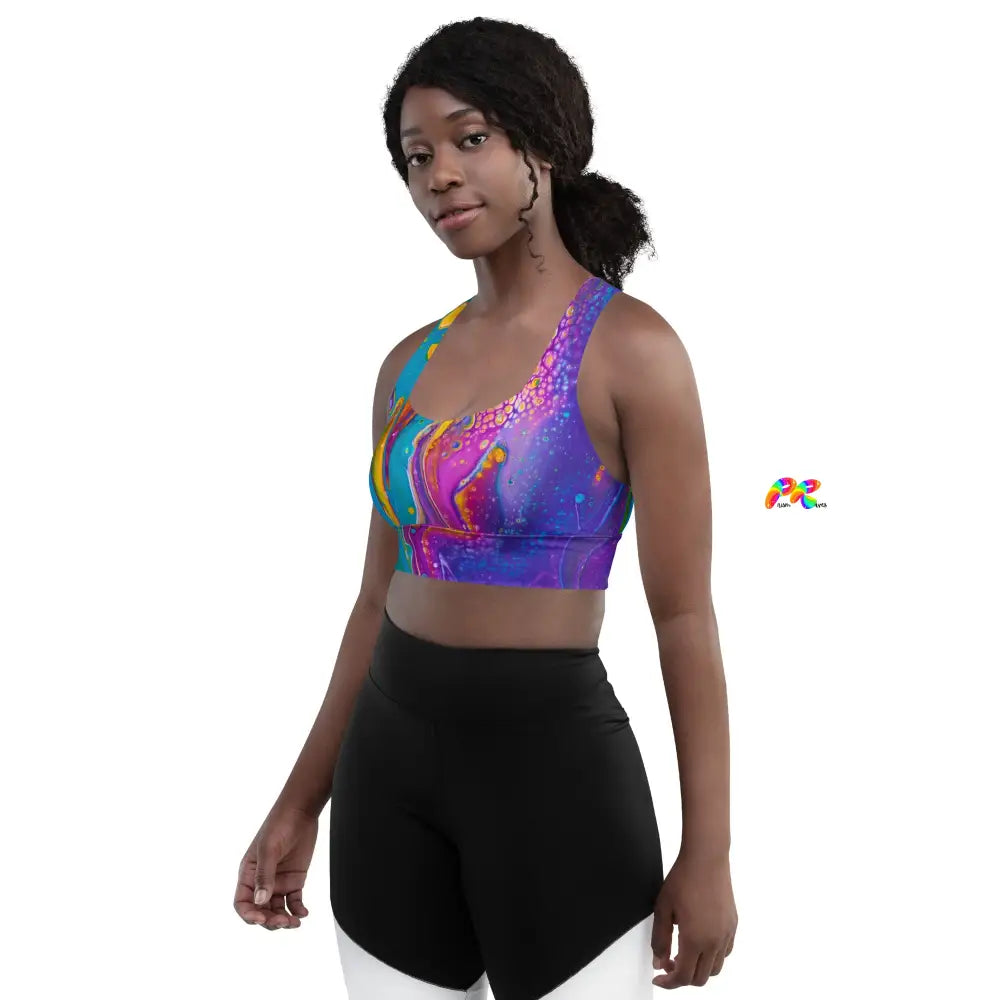 Fluid Palette Festival Longline Sports Bra