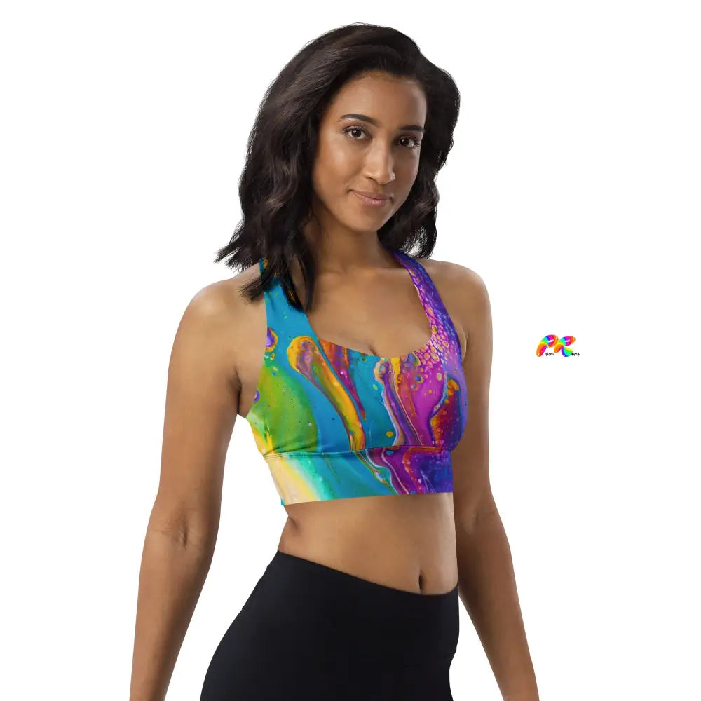 Fluid Palette Festival Longline Sports Bra