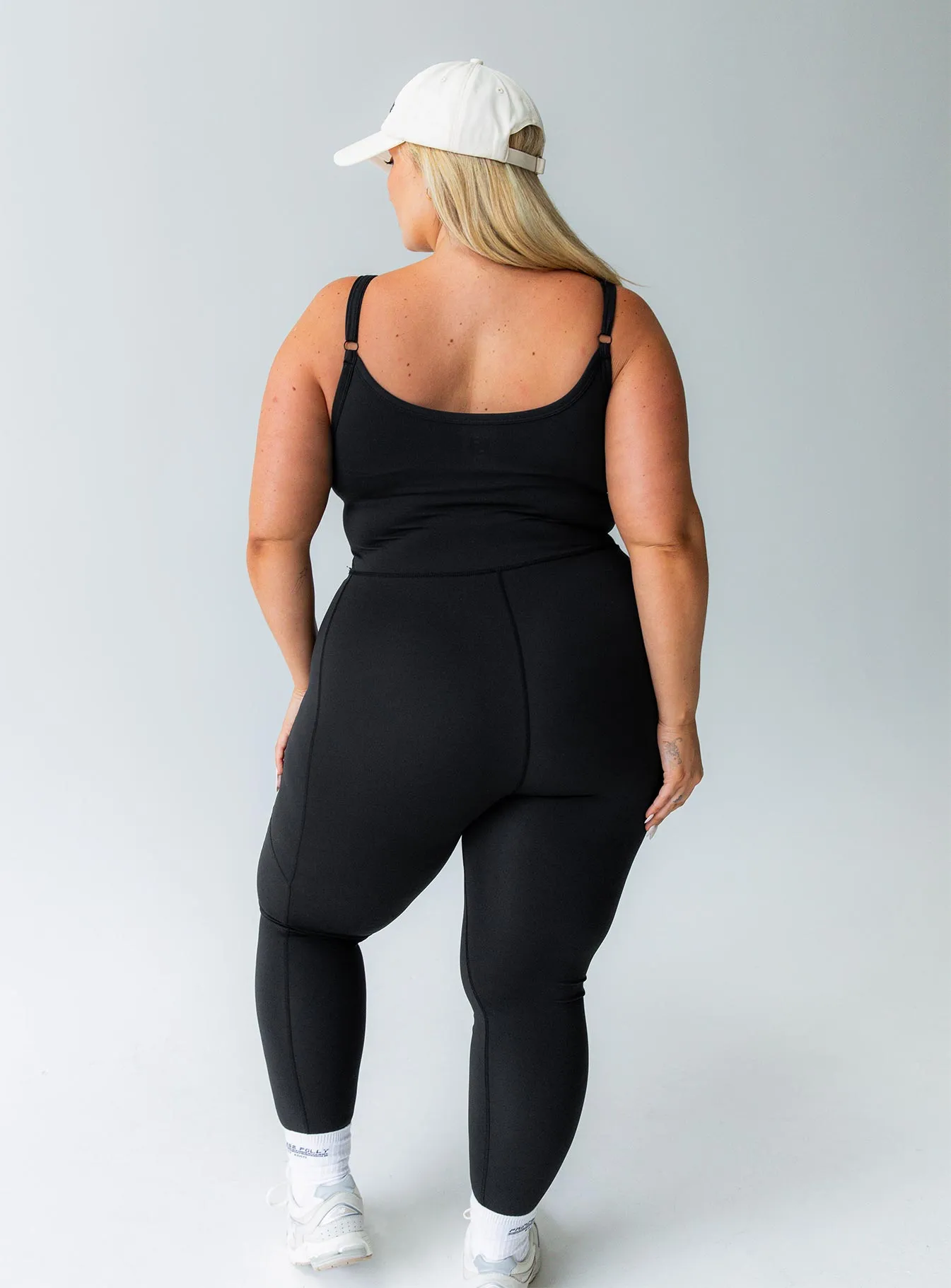 Go Getter Activewear Jumpsuit Black Curve