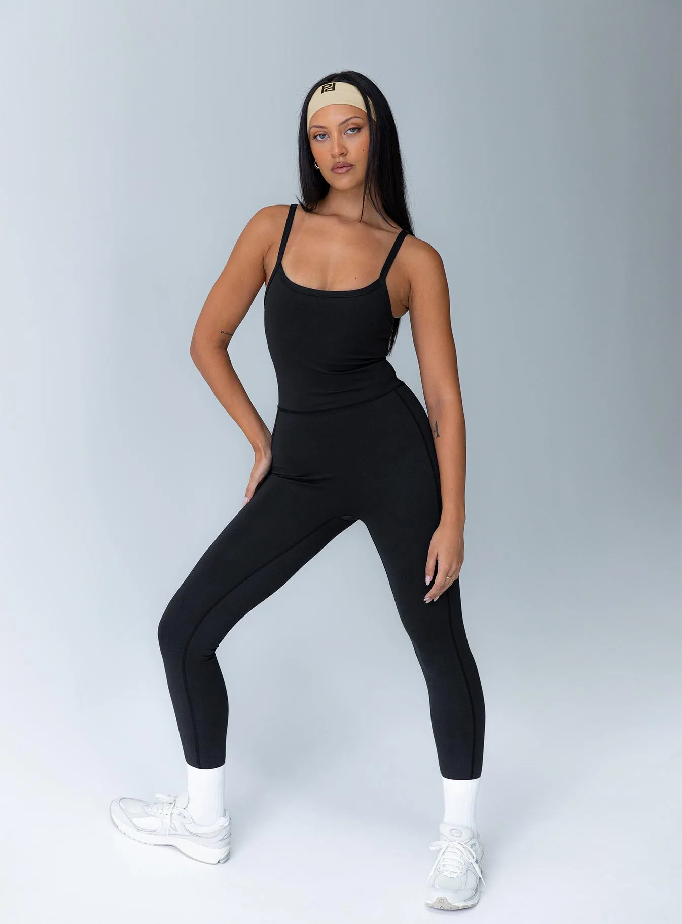 Go Getter Activewear Jumpsuit Black