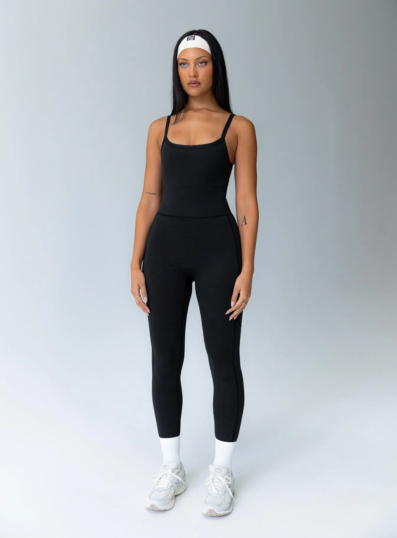 Go Getter Activewear Jumpsuit Black