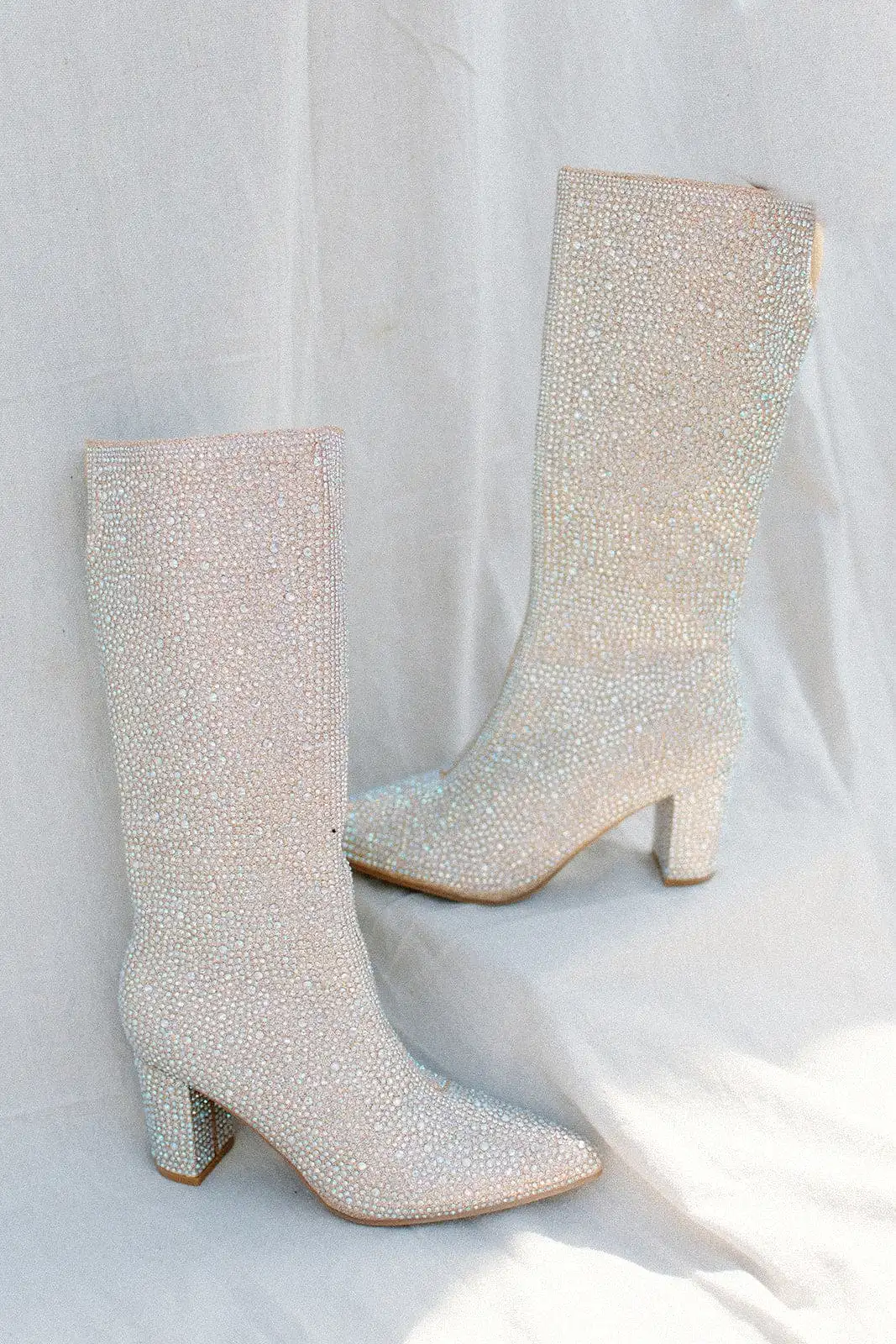 Gold Rhinestone Boots