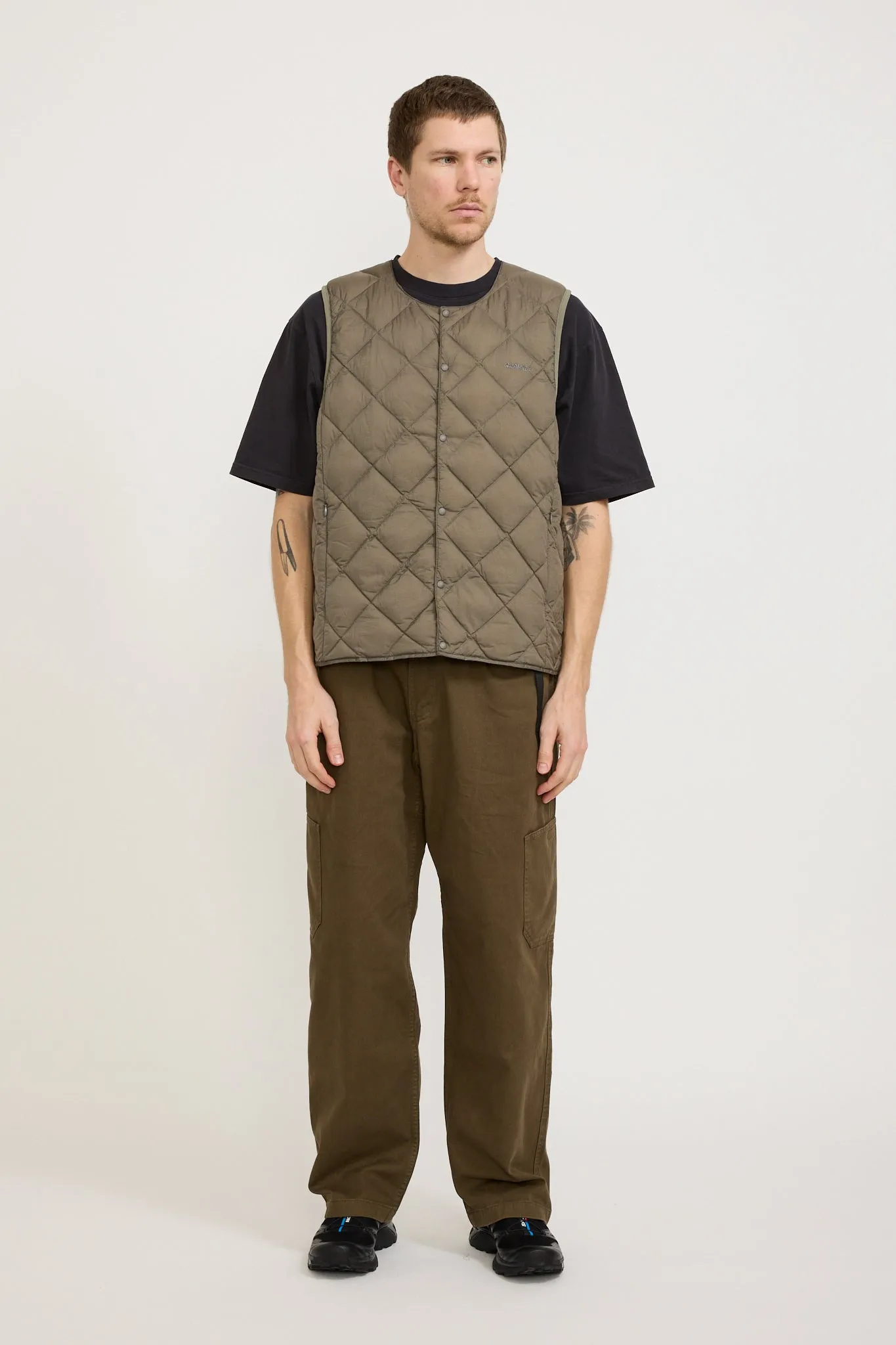 Gramicci x Taion Inner Down Vest Stone Grey