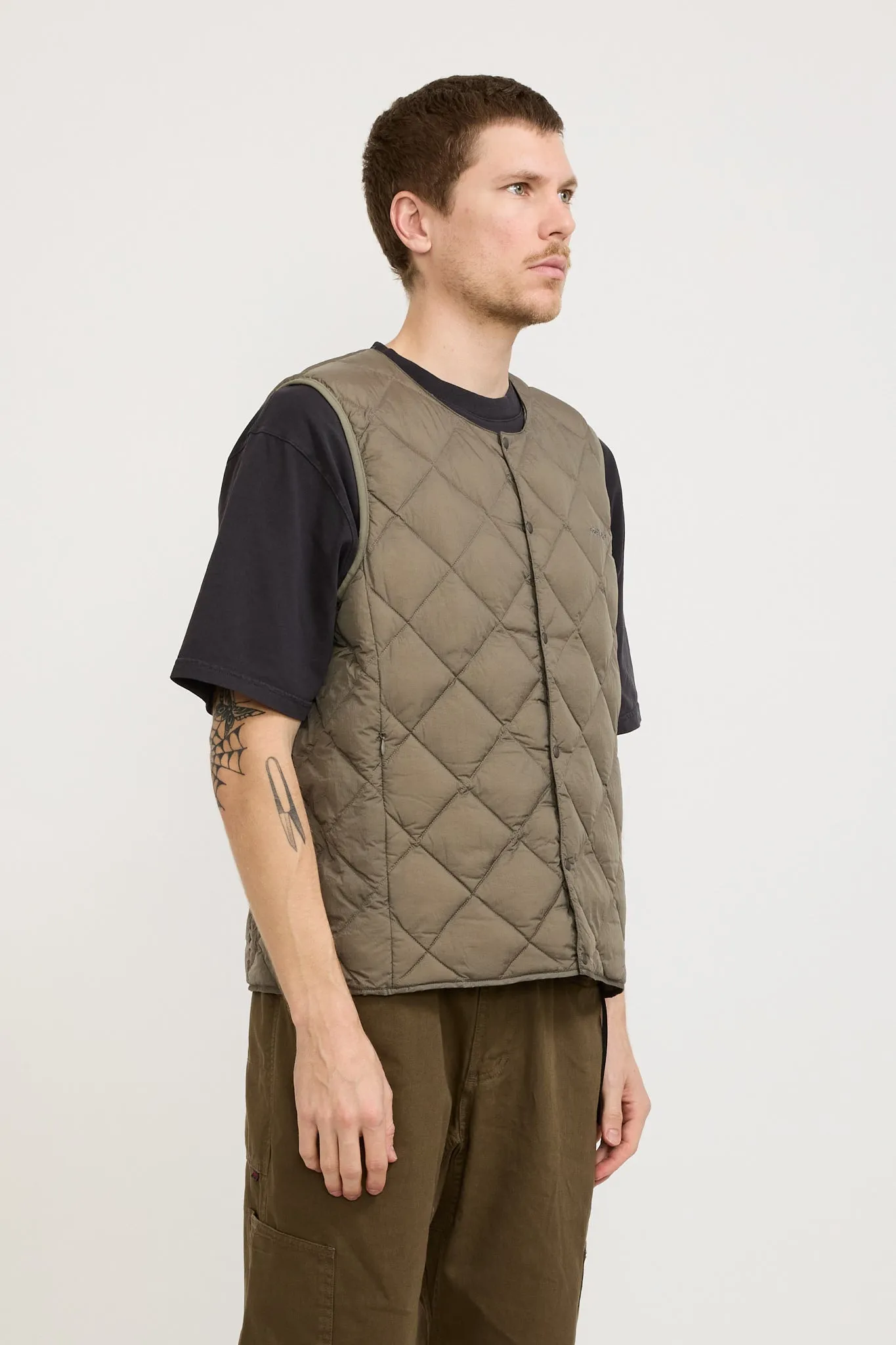 Gramicci x Taion Inner Down Vest Stone Grey