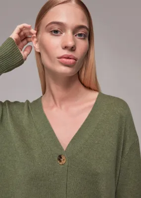 Green Cashmere Cardigan