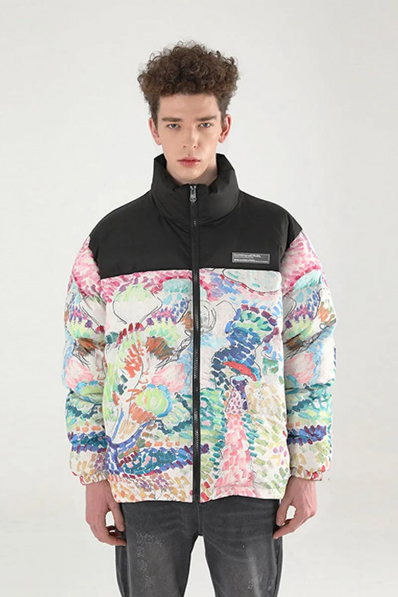 H/C Handpainted Divisionism Down Jacket