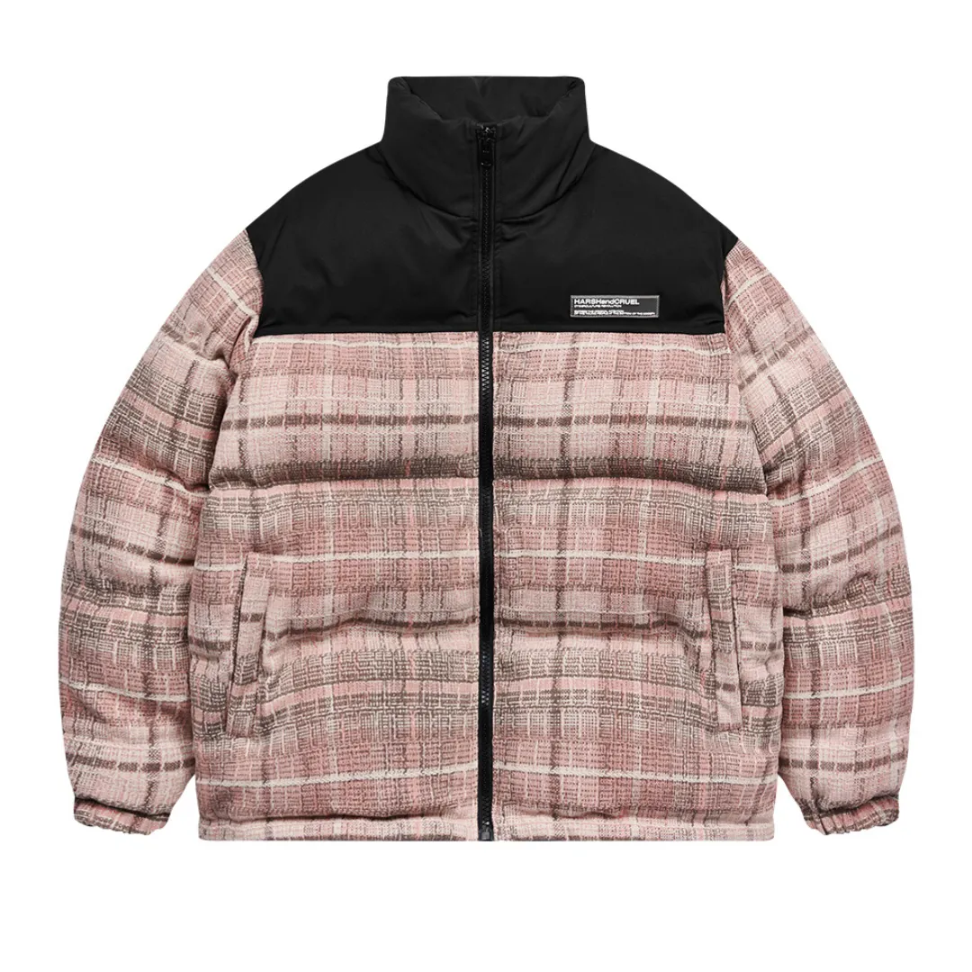 H/C Plaid Padded Down Jacket