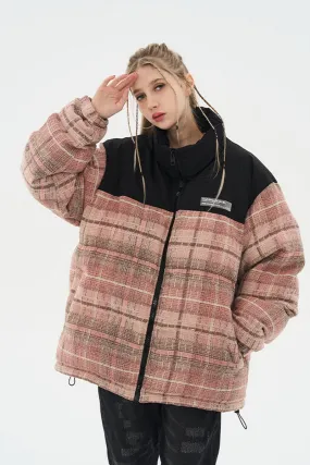 H/C Plaid Padded Down Jacket