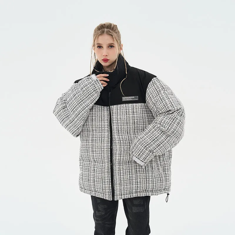 H/C Plaid Padded Down Jacket