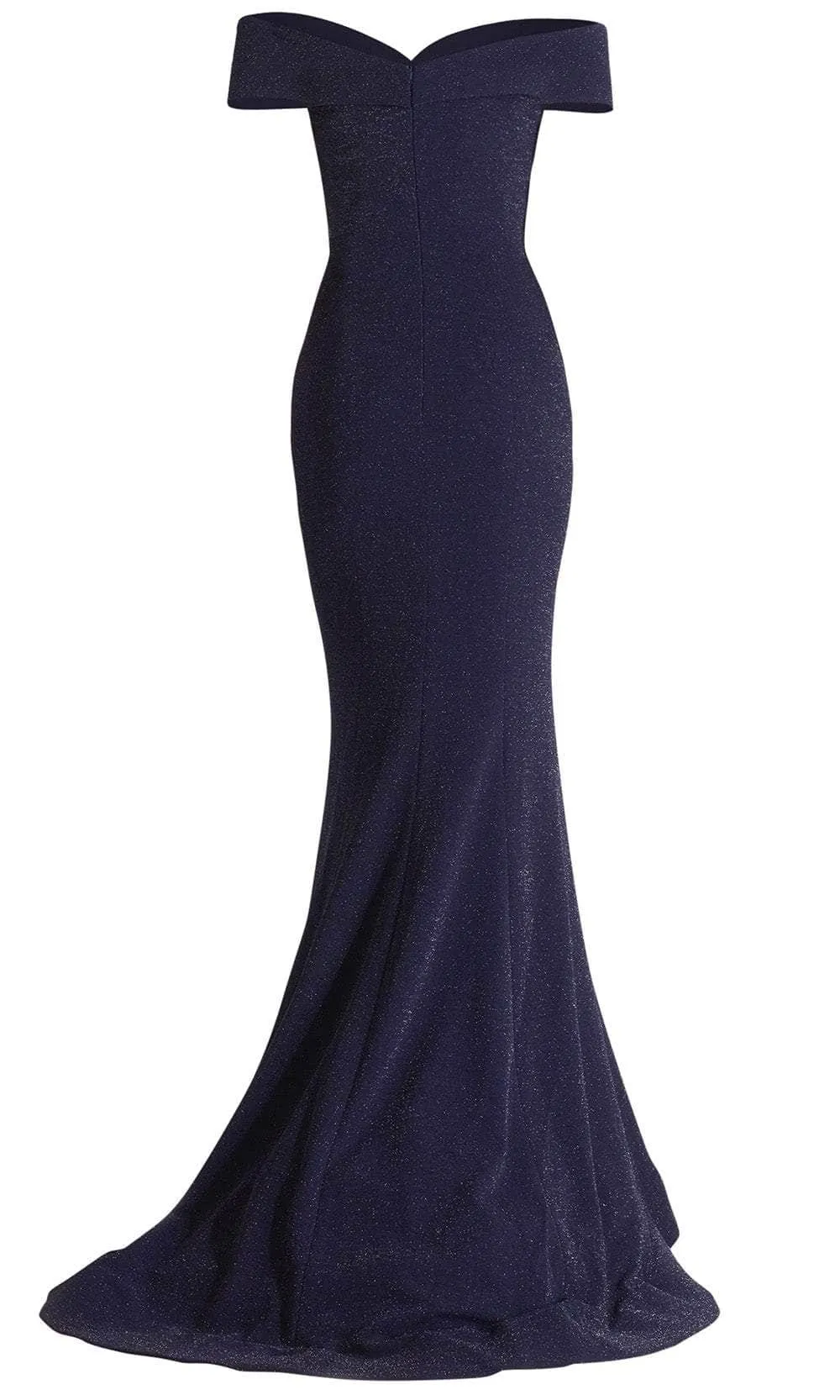 Janique - 2936 Ruffle Detailed Trumpet Evening Gown