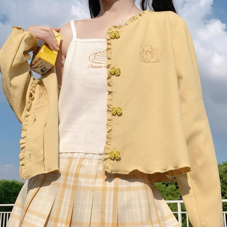 JAPANESE “CREAM & HONEY” SOFTGIRL CARDIGAN BY90127