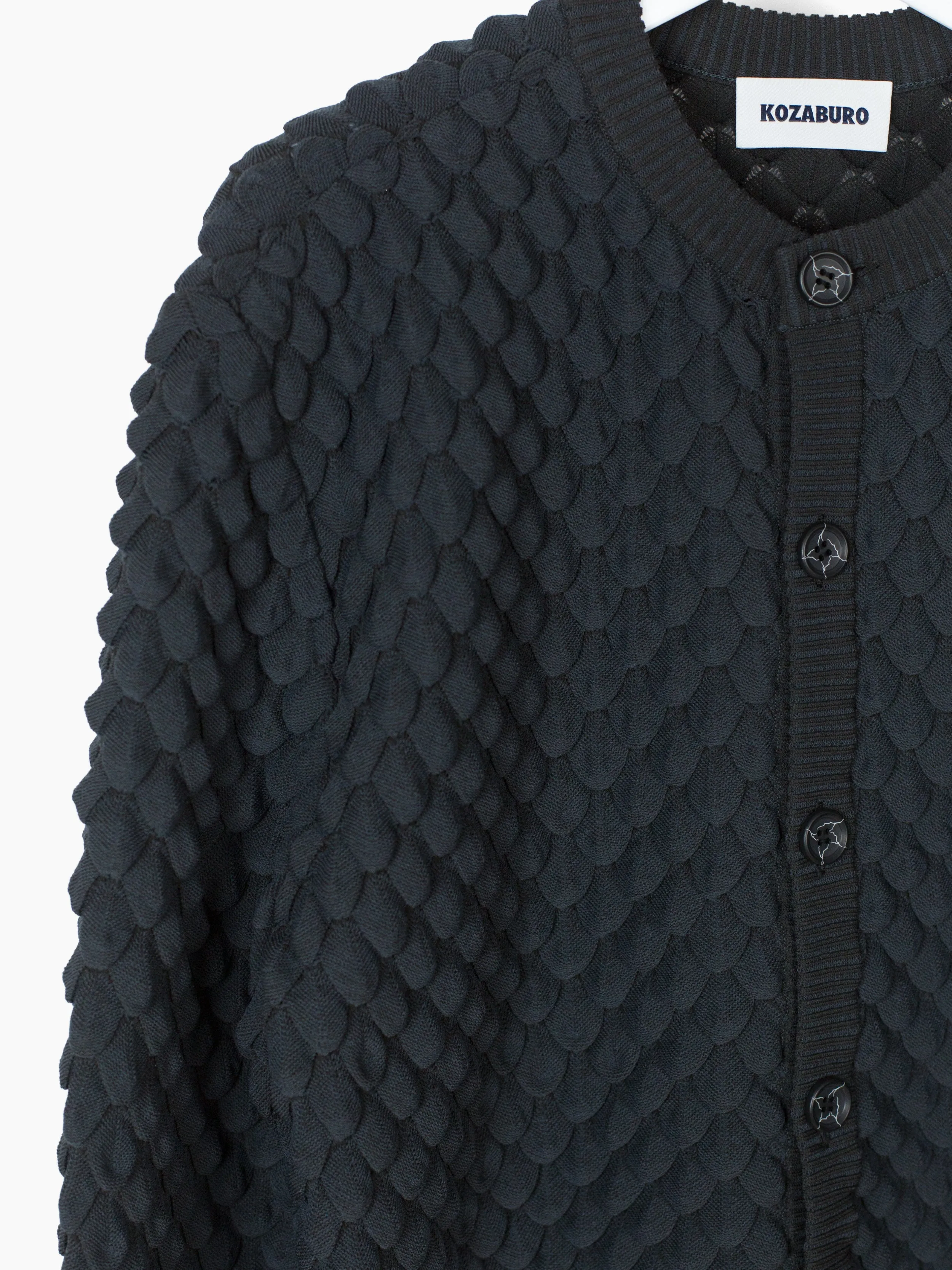 Kozaburo AW23 Scale Knit Button Cardigan