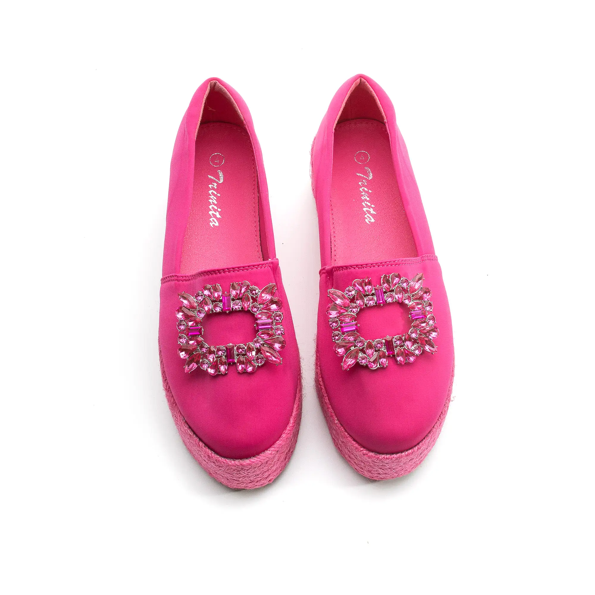 Krystal Rhinestone Decorated Platform Shoes