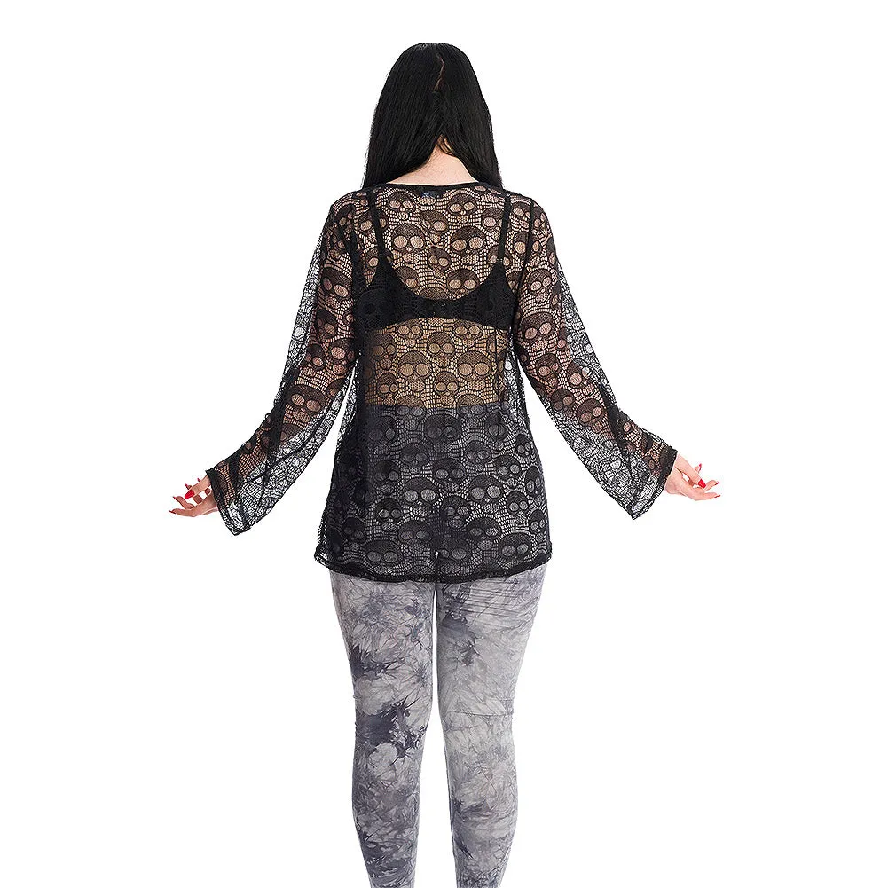 Lace Skull Net Longsleeve