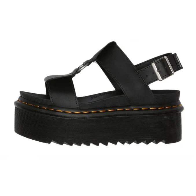 LEATHER FRANCIS PLATFORM SANDAL Woman Black