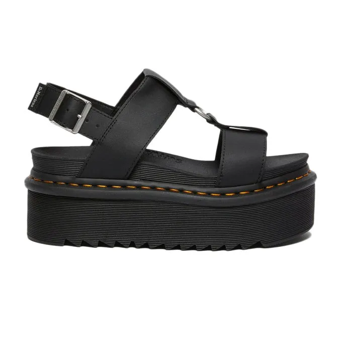 LEATHER FRANCIS PLATFORM SANDAL Woman Black