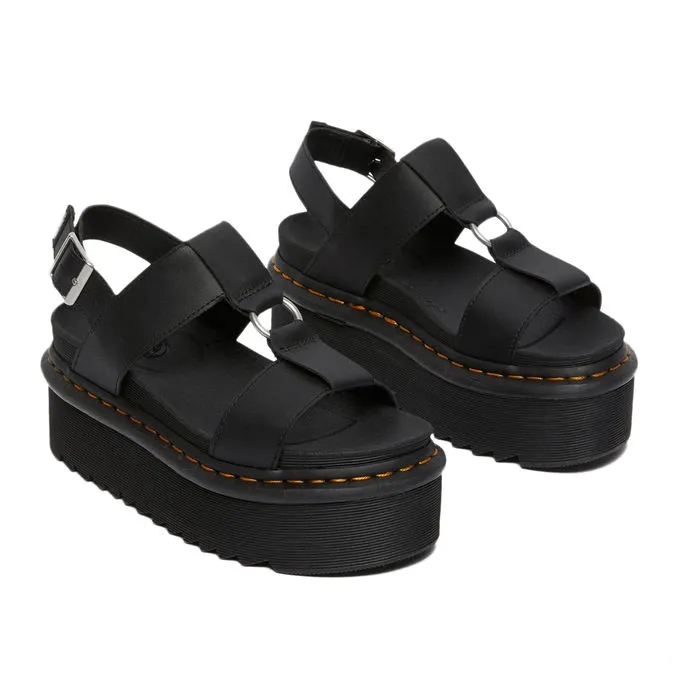 LEATHER FRANCIS PLATFORM SANDAL Woman Black