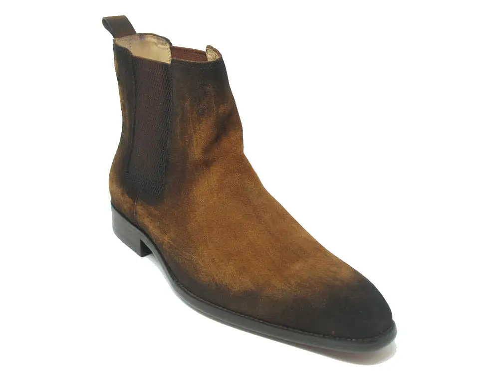 Leather Suede Chelsea High Boots