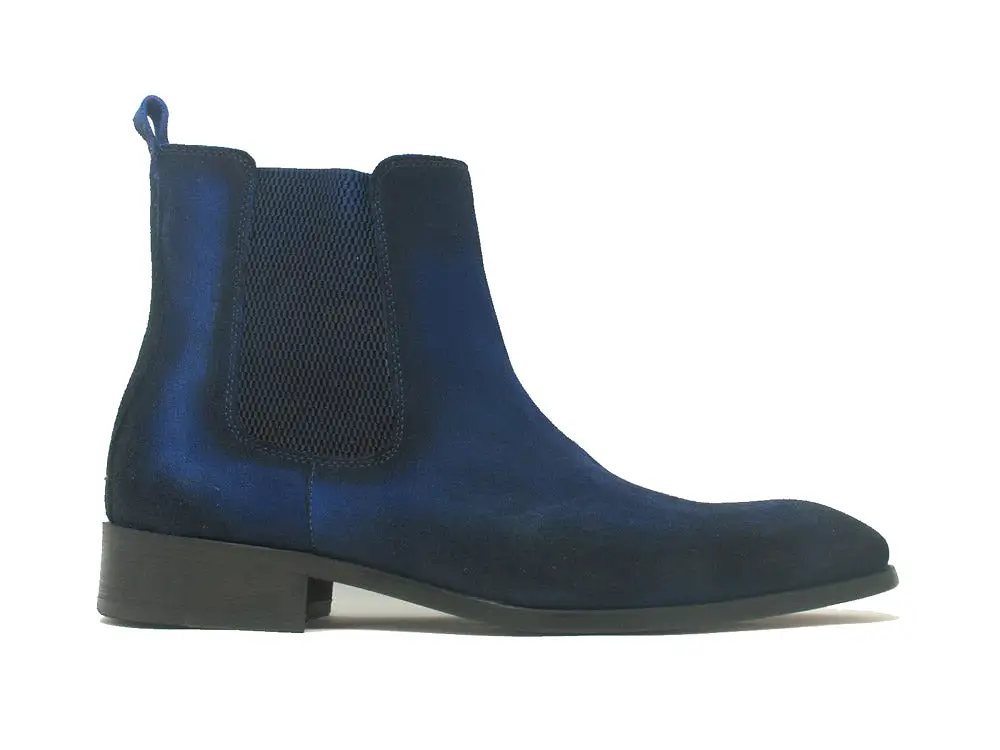 Leather Suede Chelsea High Boots