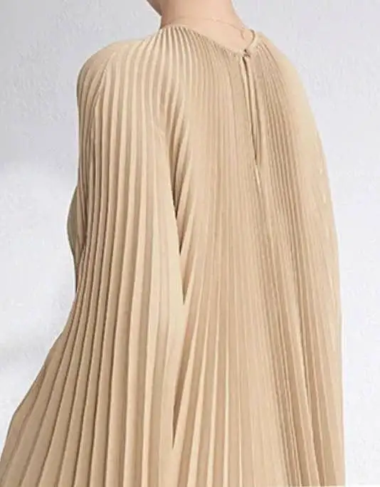 Long Pleated Oversized Dress