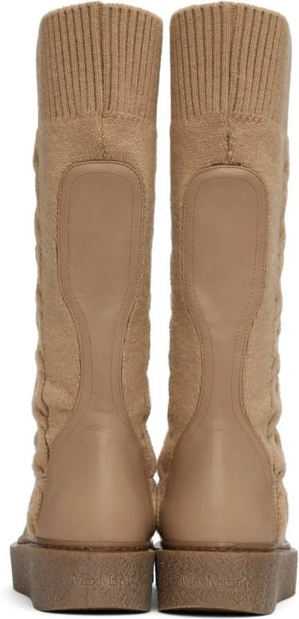 Max Mara Tan Braidy Boots