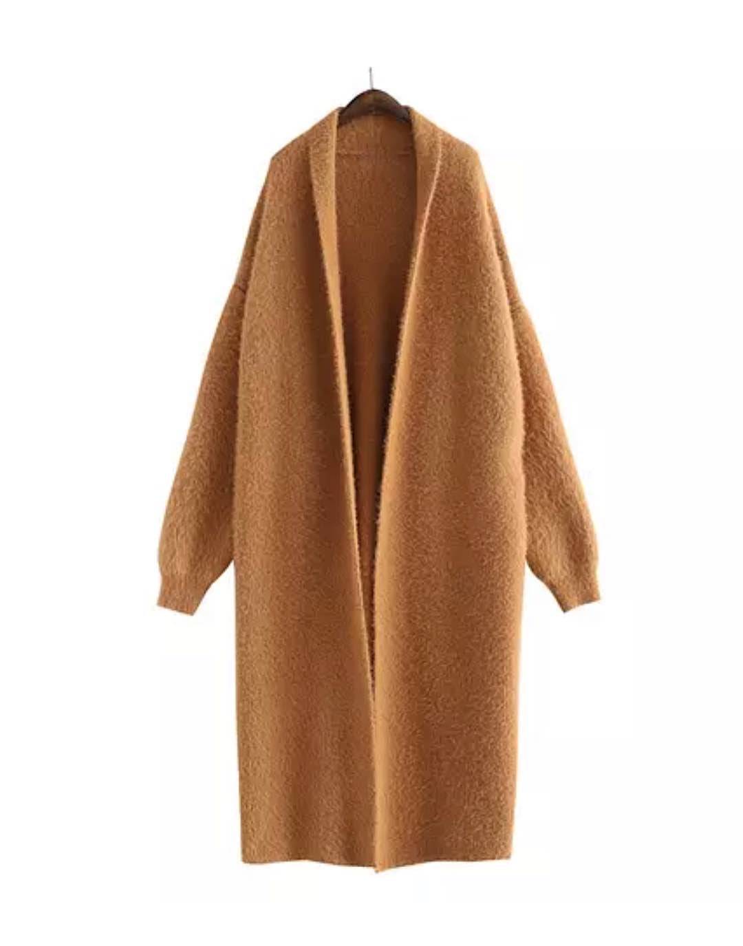 Maxi Mohair Faux Mink Cashmere Oversized Cardigan