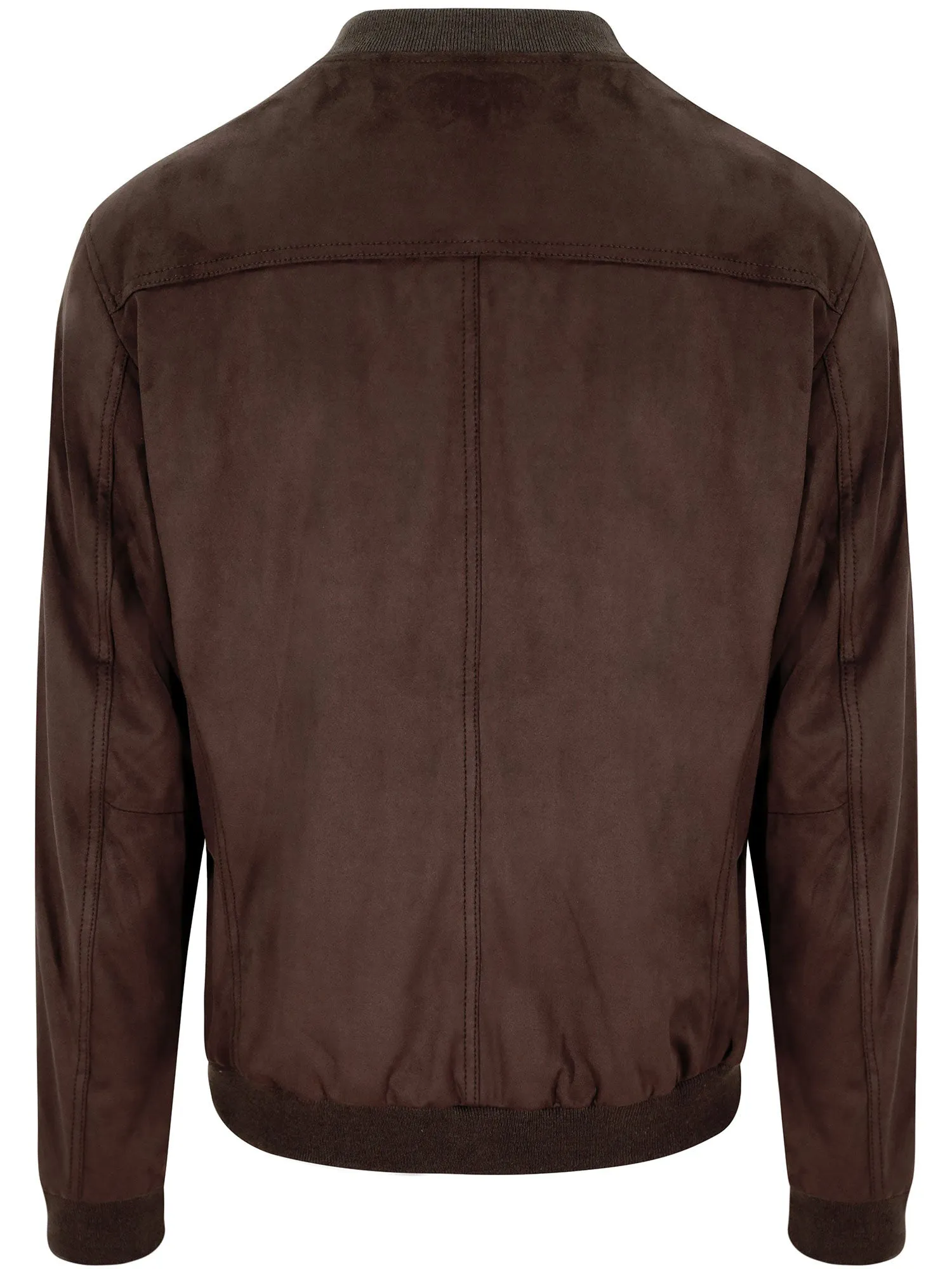 Mens Vegan Suede Bomber Jacket