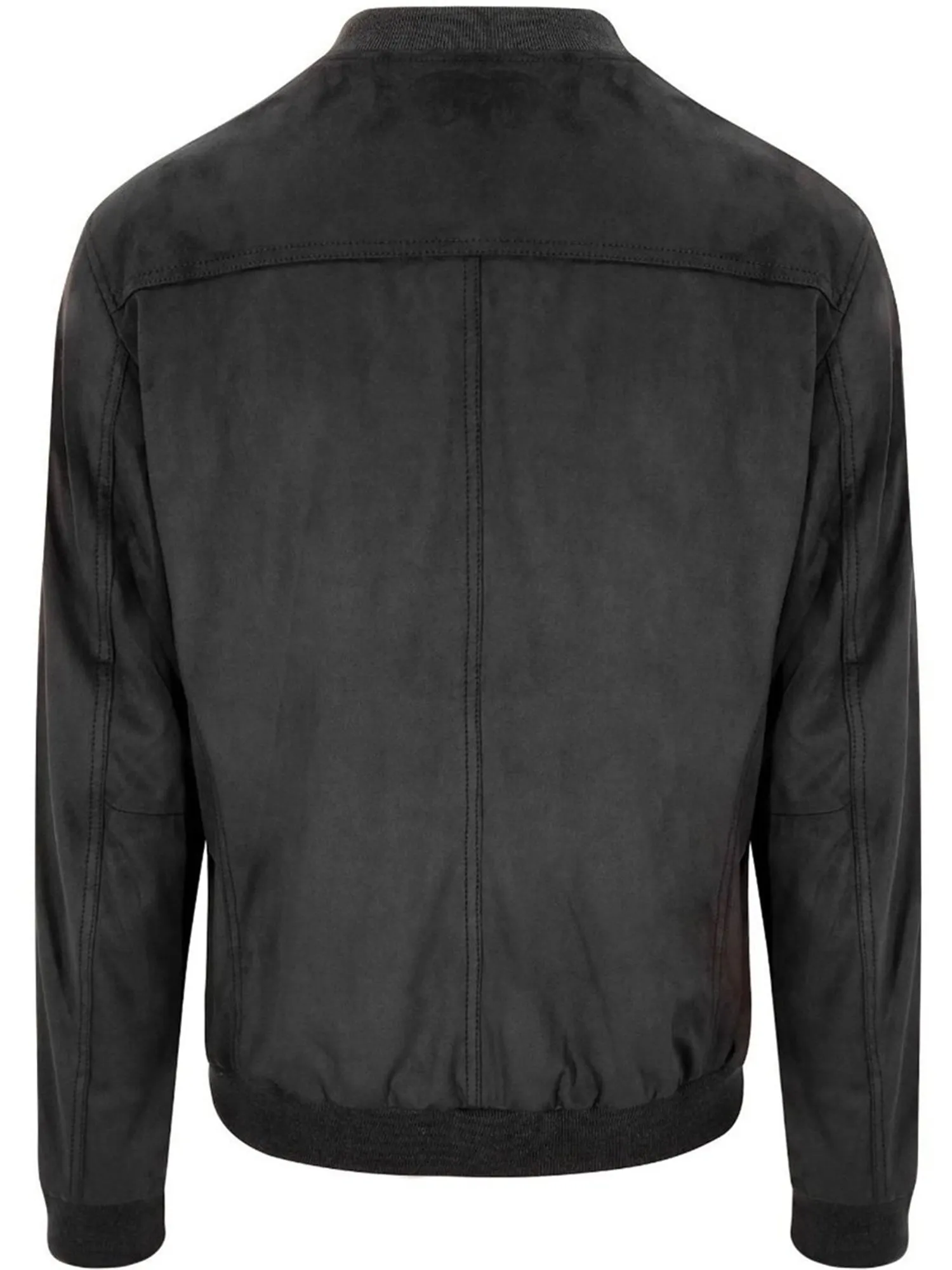 Mens Vegan Suede Bomber Jacket