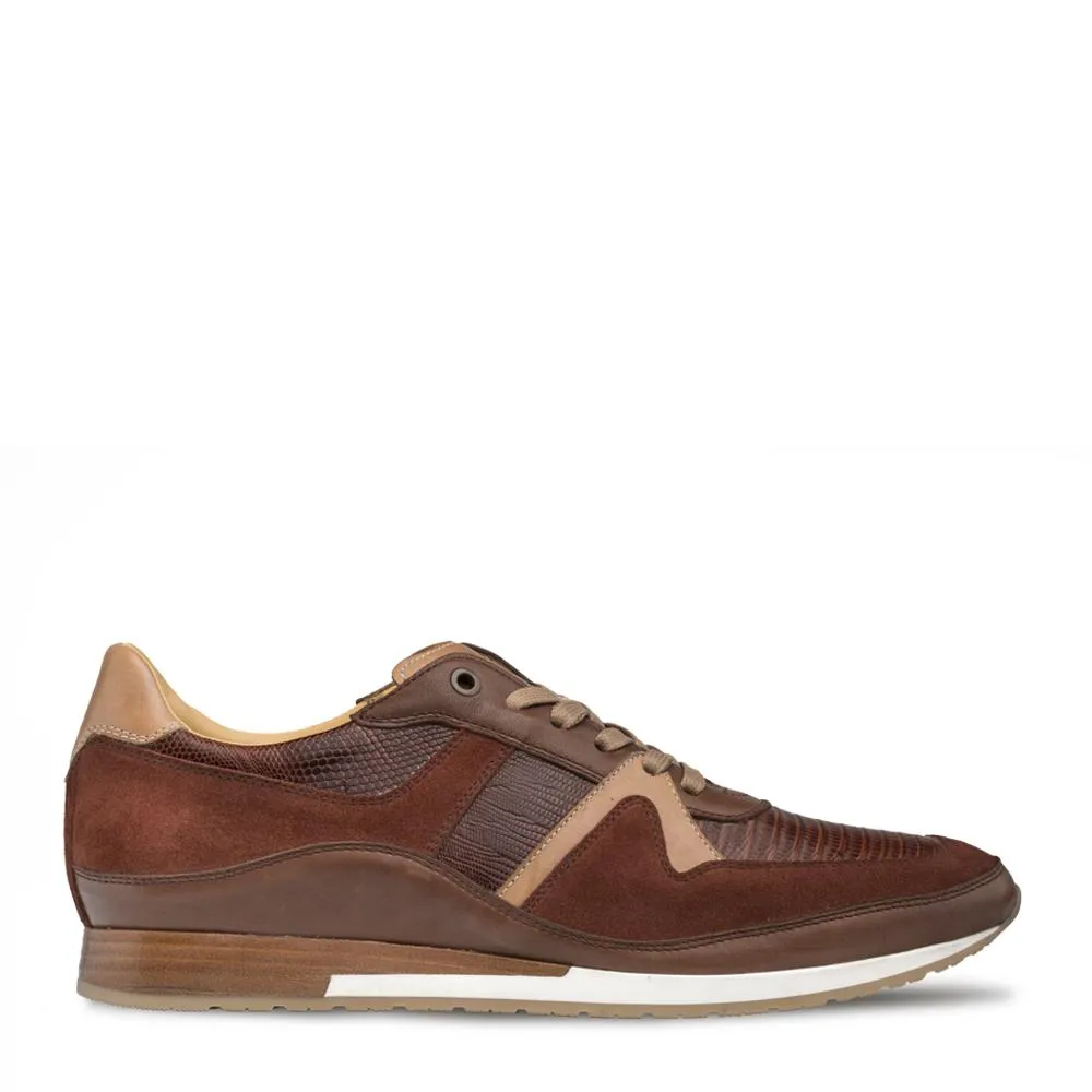 Mezlan 4766-L A802 Men's Shoes Brown Genuine Lizard / Suede / Calf-Skin Leather Sneaker (MZ3314)