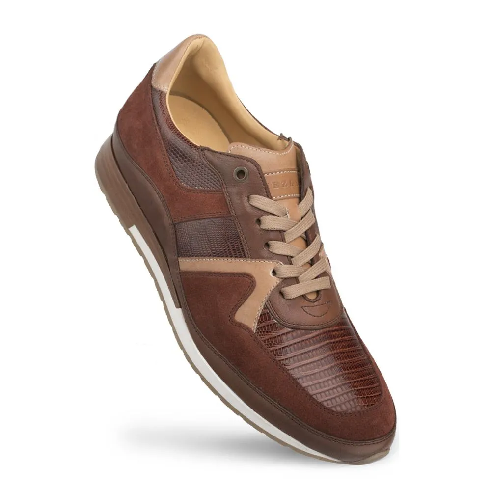 Mezlan 4766-L A802 Men's Shoes Brown Genuine Lizard / Suede / Calf-Skin Leather Sneaker (MZ3314)