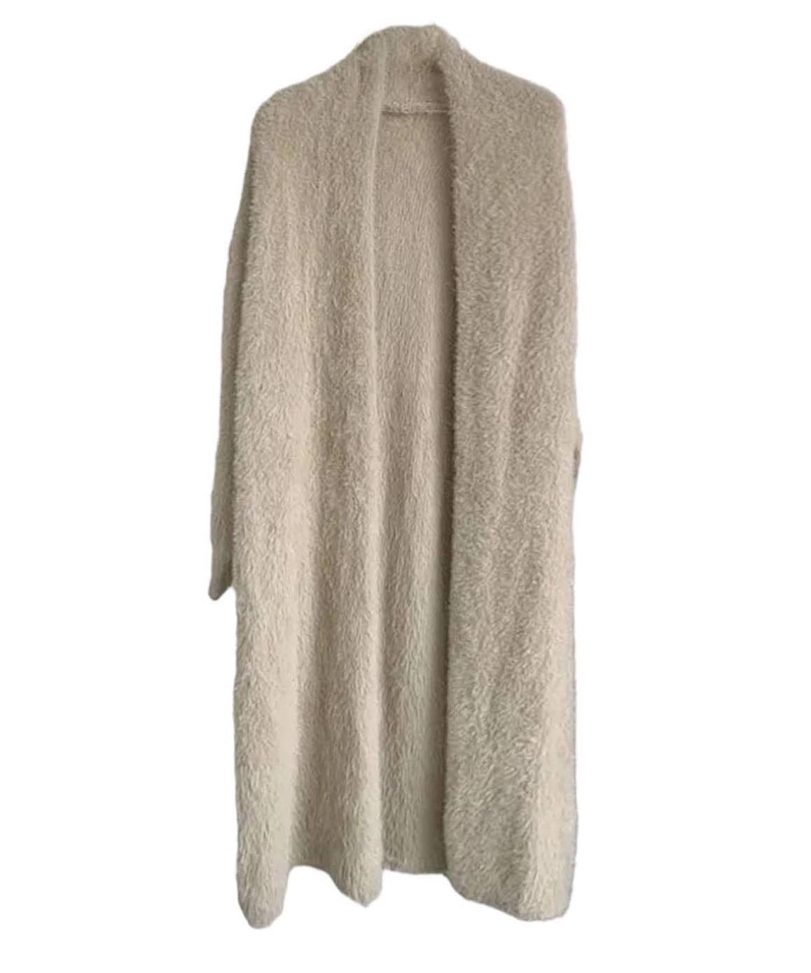 Midi Mohair Fake Mink Cashmere Oversized Cardigan