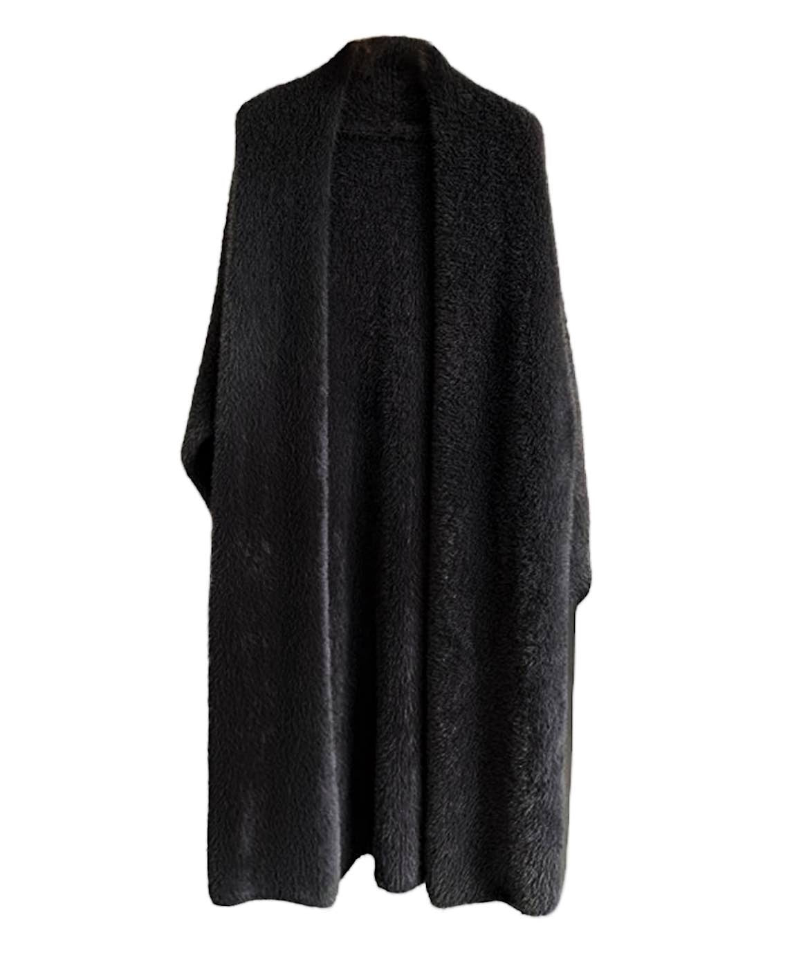 Midi Mohair Fake Mink Cashmere Oversized Cardigan