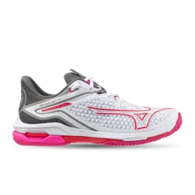 Mizuno Women's Wave Exceed Tour 6 AC - White/Radiant Red