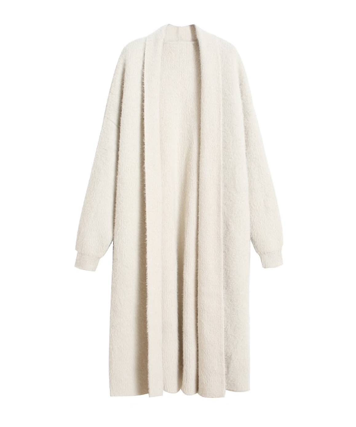 Mohair Faux Mink Cashmere Oversized Cardigan