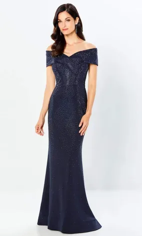 Montage by Mon Cheri - 220949 Off-Shoulder Beaded Evening Gown