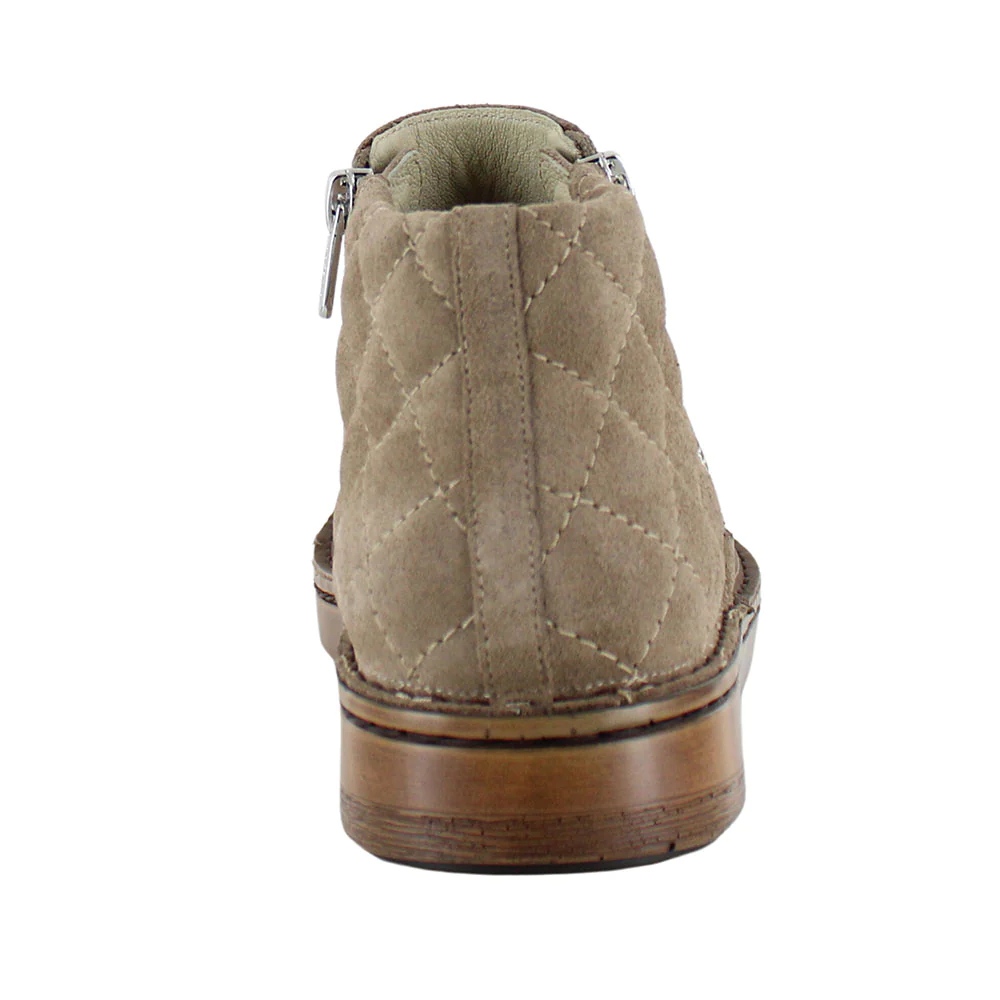 Naot Women’s Sintra Zip Up Boots-Bark Nubuck/Almond Suede