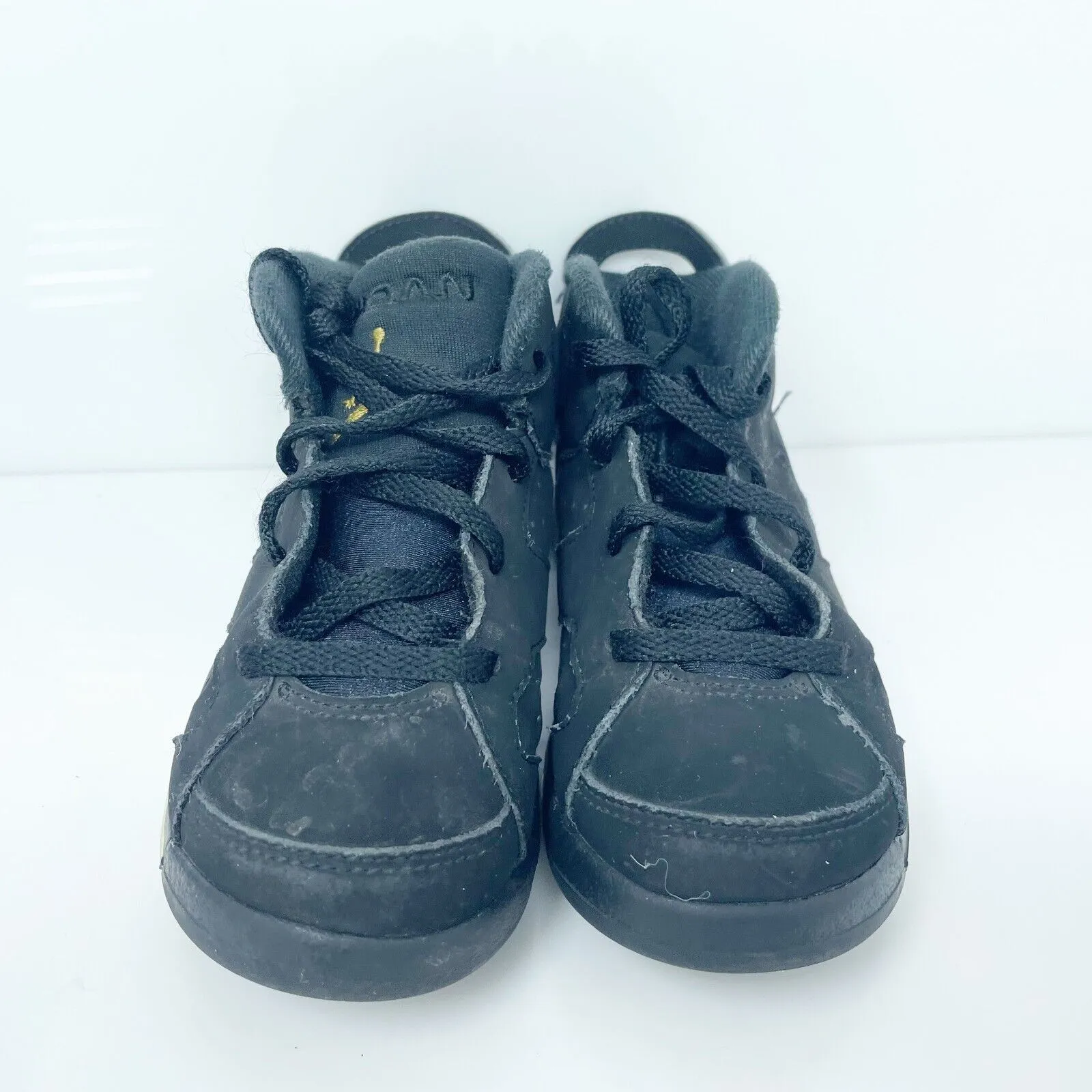 Nike Boys Air Jordan 6 CT4966-007 Black Basketball Shoes Sneakers Size 10C