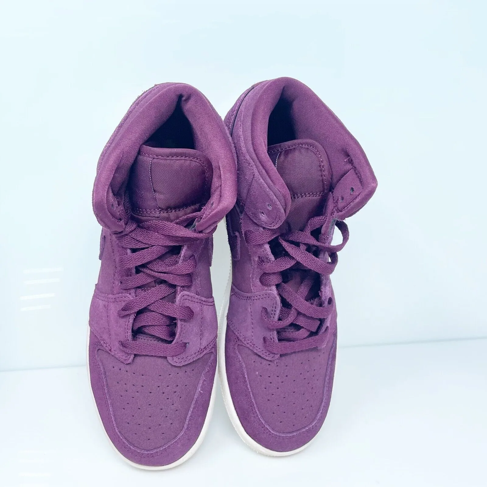 Nike Girls Air Jordan 1 554725-625 Purple Basketball Shoes Sneakers Size 6Y