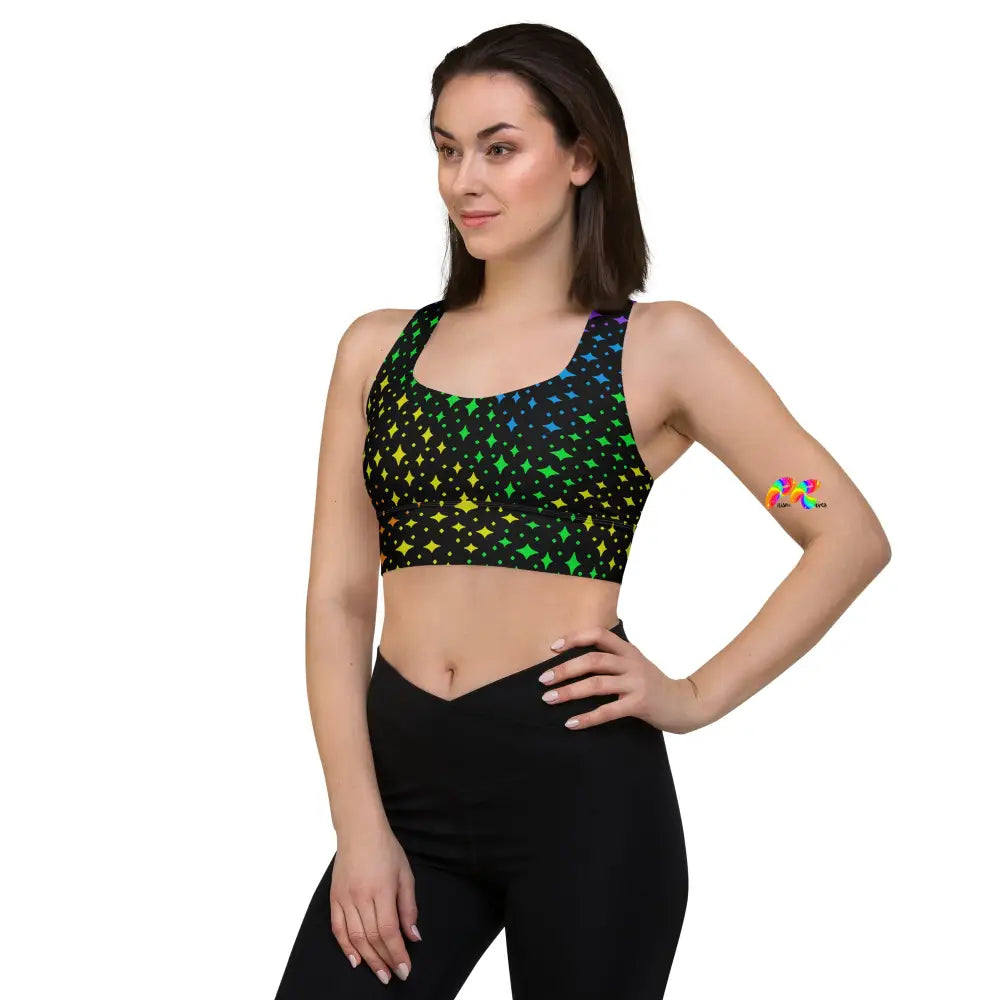 Pride Stars Longline Sports Bra