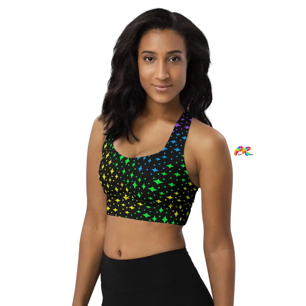 Pride Stars Longline Sports Bra