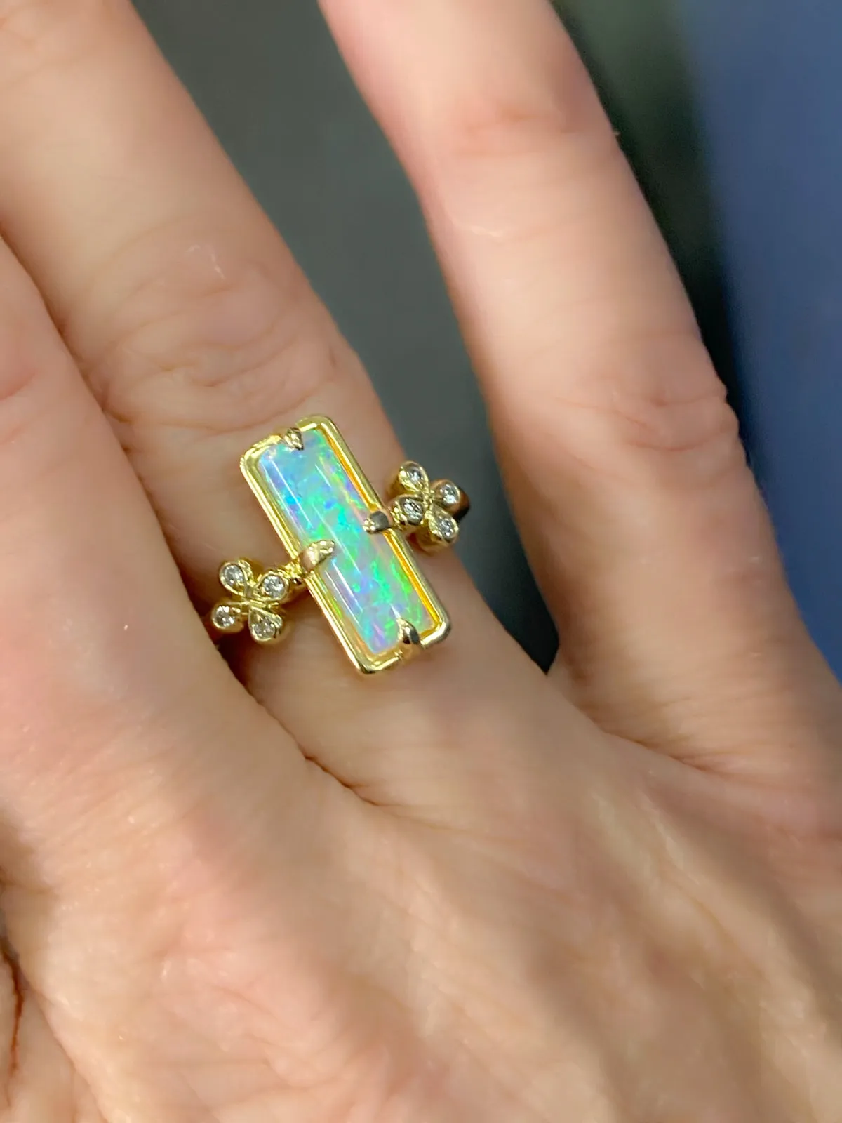 Rectangle Opal Solitaire - SOLD OUT