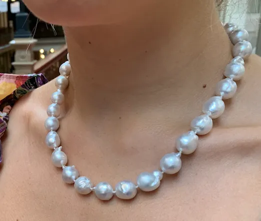 Salt Water Baroque Australian Natural Pearl Necklace. Jacinta