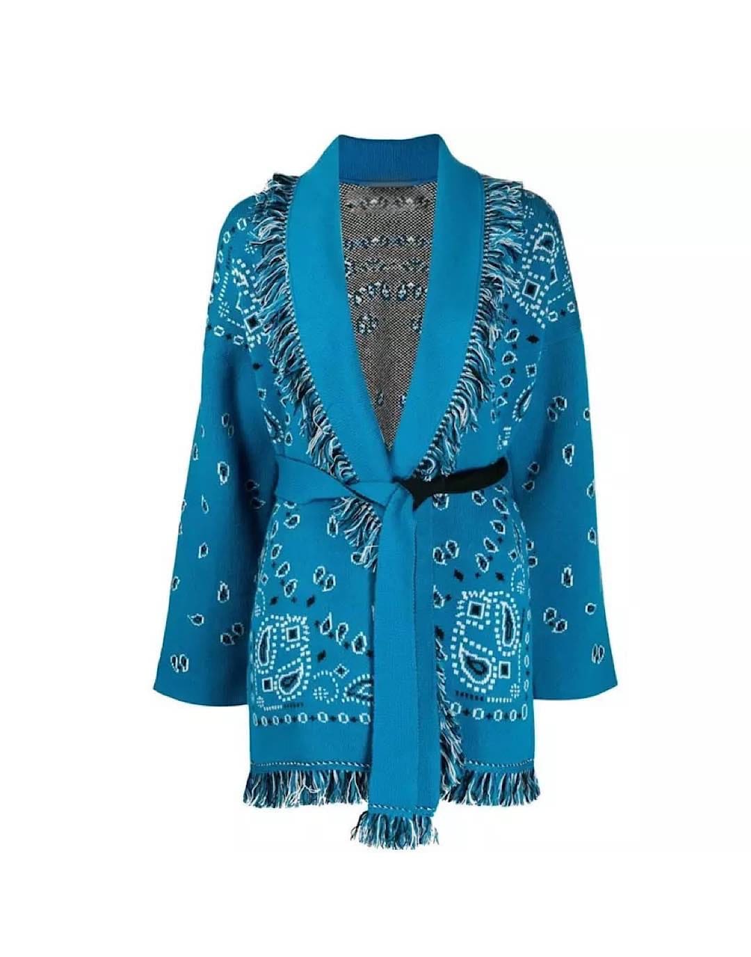 Scarf Collar Ethnic Style Cardigan