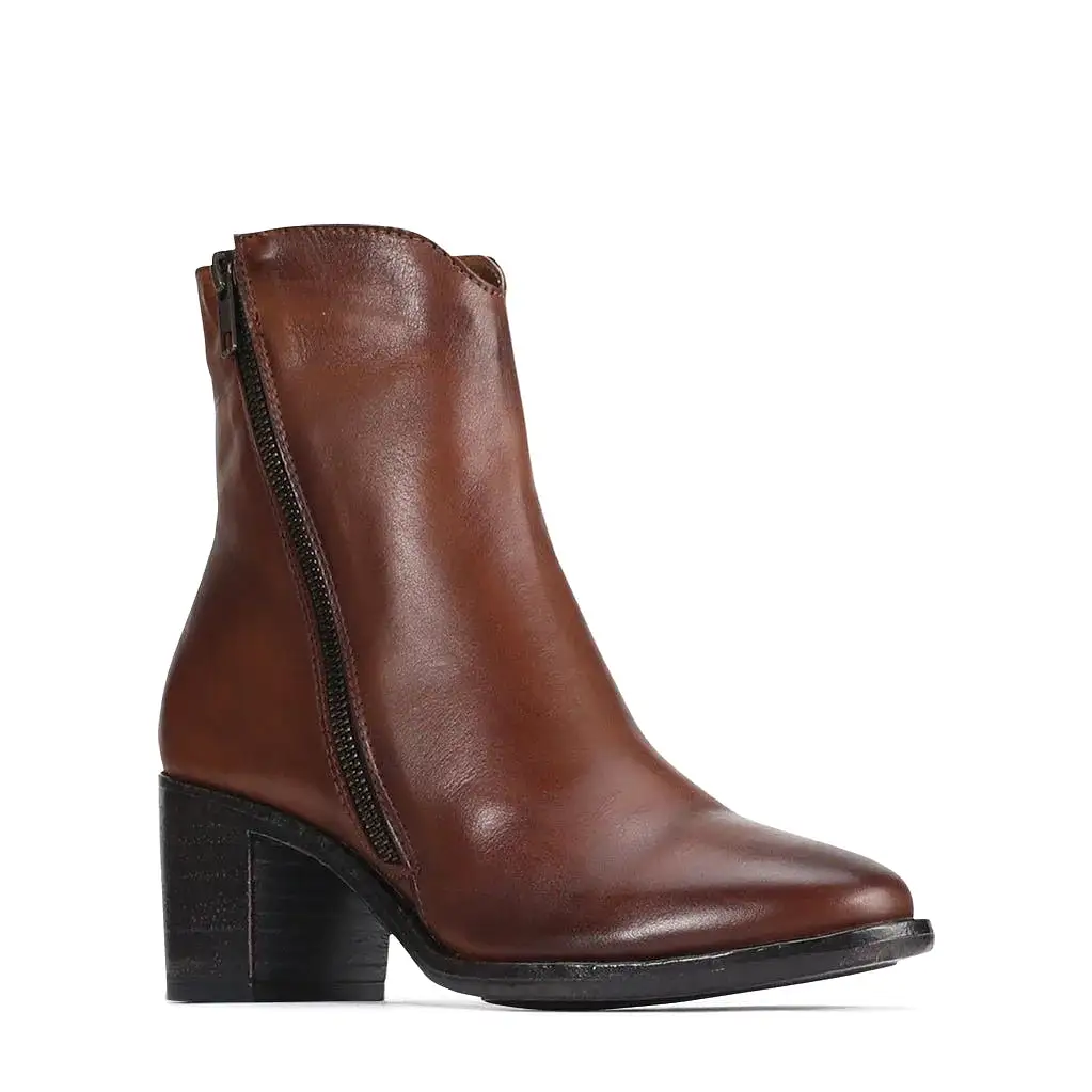 Seraphin Leather Boots - Brandy