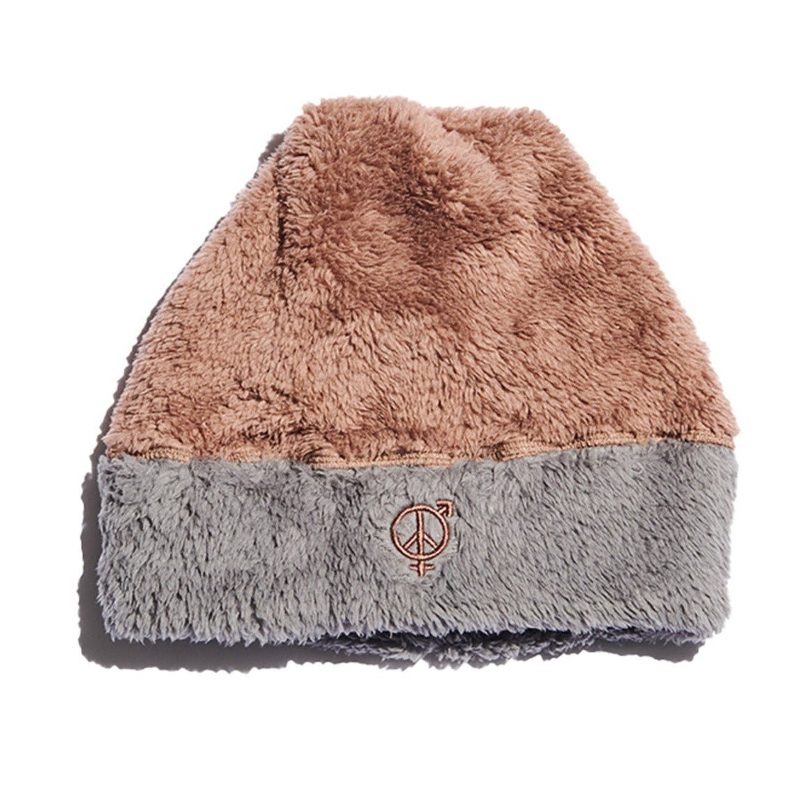 SexHippies Two-Tone Fleece Beanie Chestnut/Grey