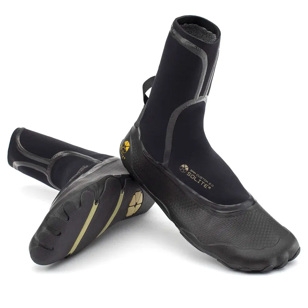 Solite Custom 2.0 - 3mm Wetsuit Boots - Black/Gum